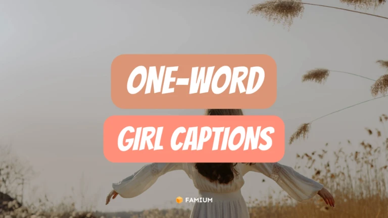 One-Word Instagram Captions for Girl